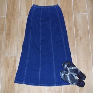 Croft&Barrow Stretch Denim Skirt Elastic Waist